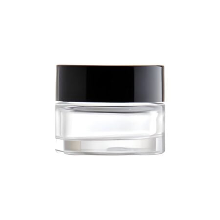 15 ml. klar glas creme bøtte med sort låg