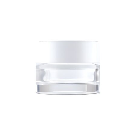 15 ml. klar glas creme bøtte med hvidt låg