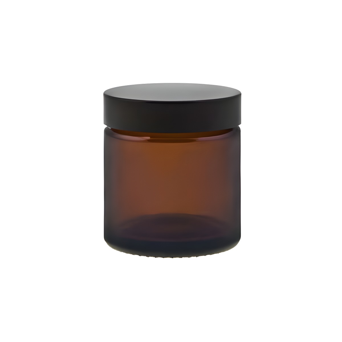 Glas bøtte 60 ml brun med sort skruelåg - Tæt lukning, kartonpude, højde 55 mm, diameter 51 mm - Hedenhus