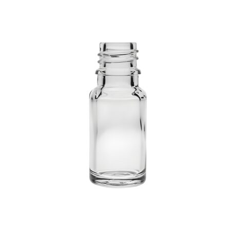 10 ml. klar glasflaske - DIN18