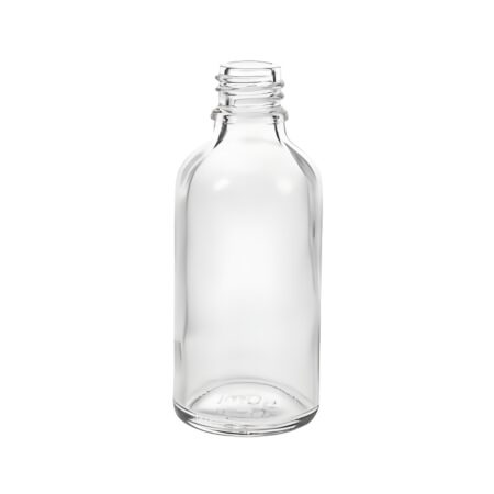 50 ml. klar glasflaske - DIN18