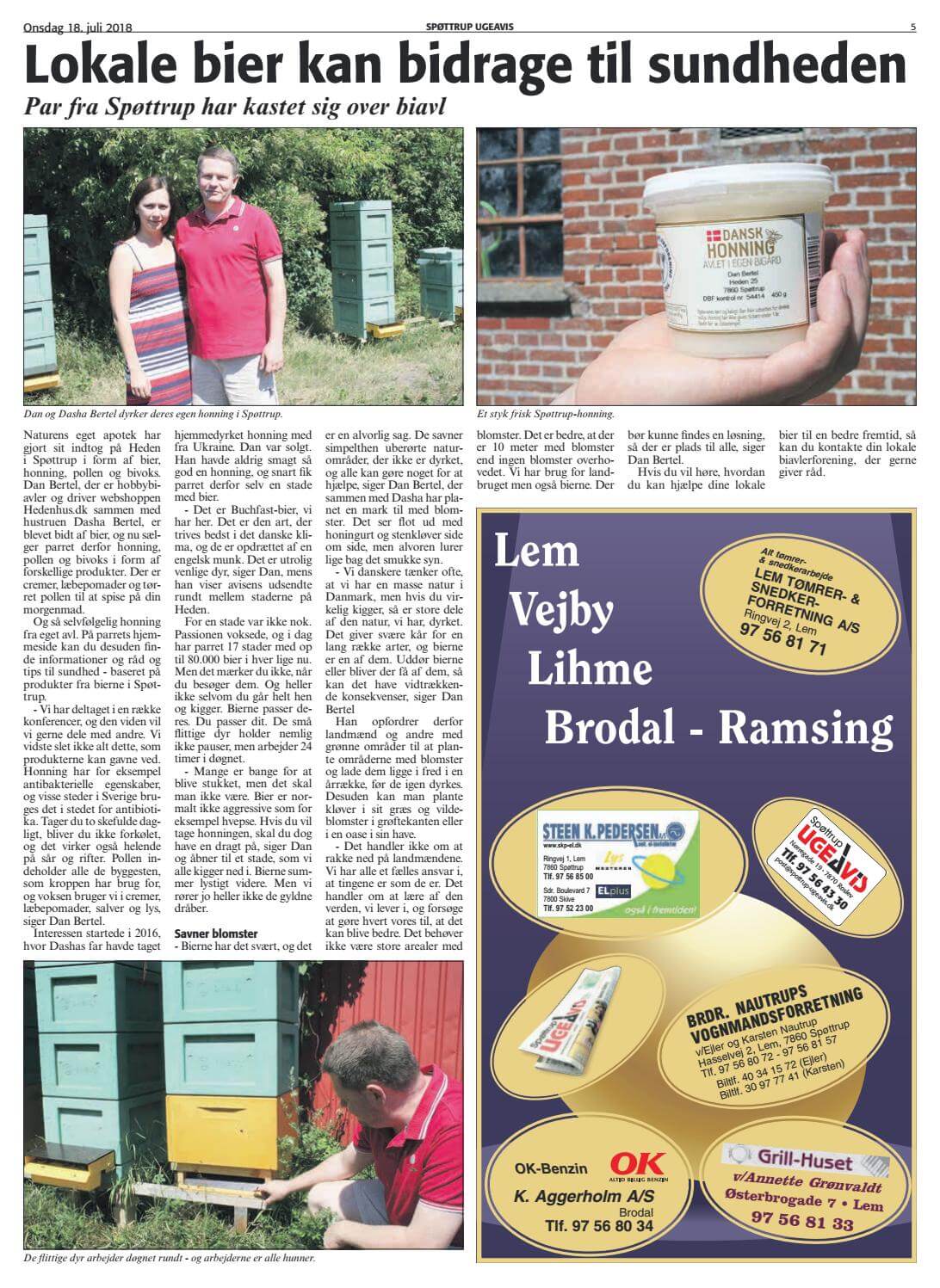 Hedenhus i lokalavisen