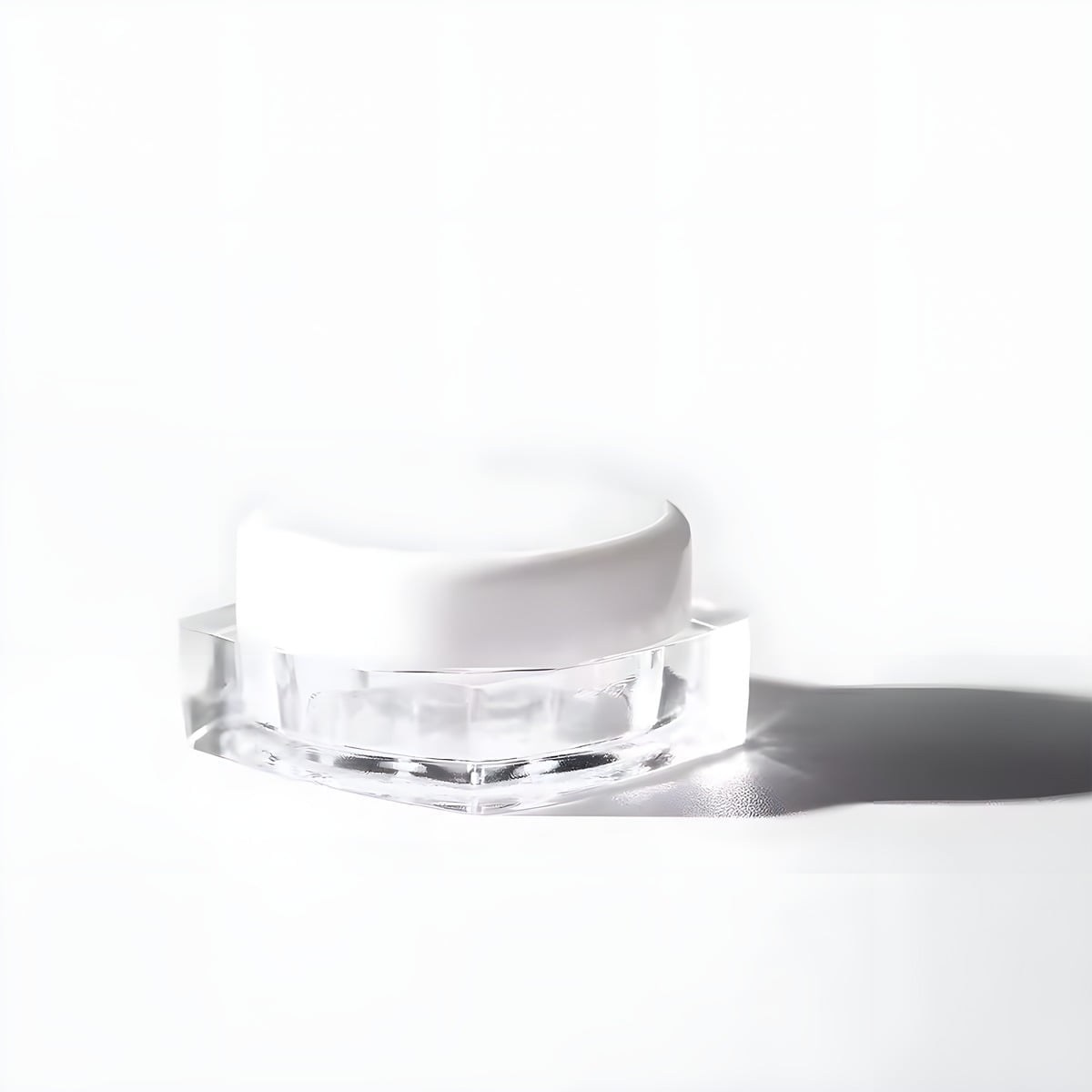Plast bøtte firkantet 5 ml klar med hvidt låg, hård PS plast, letvægts - Hedenhus - Giftfri, genanvendelig, praktisk