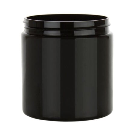 250 ml. sort PET bøtte - 70mm gevind