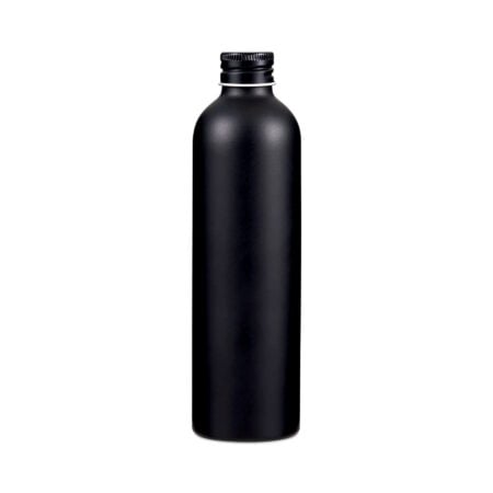 250 ml. blank sort aluminium flaske
