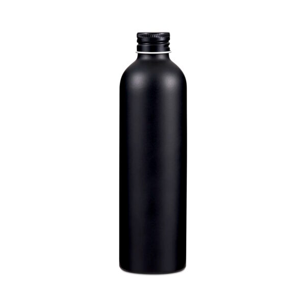 250 ml. blank sort aluminium flaske