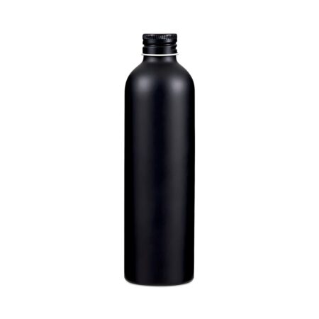 250 ml. blank sort aluminium flaske