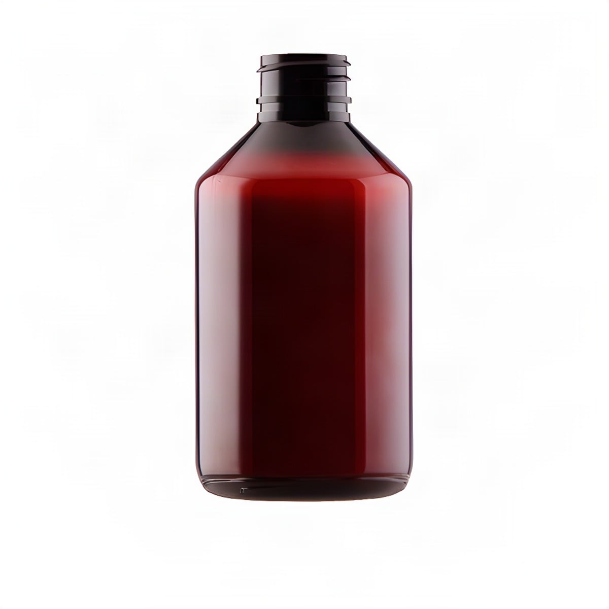 Brun PET Flaske 250 ml med 28/410 Gevind - Konisk Design